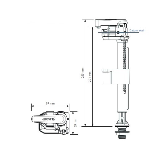 Siamp 99B AirGap Bottom Inlet Valve -Kingsway Plumbing